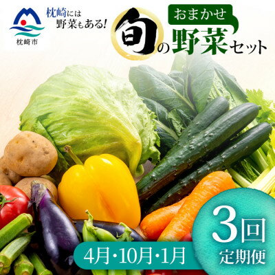 【ふるさと納税】【発送月固定定期便】枕崎の野菜!!定番・旬の野菜お任せセット(4・10・1月)DD0-0007全3回【配送不可地域:離島】【4057601】