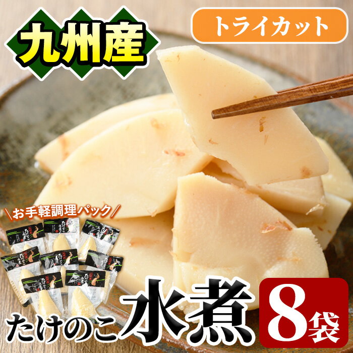 【ふるさと納税】たけのこ水煮トライカット8袋(計800g・100g×8袋) 国産 九州産 筍 野菜 使い切り 小分け 個包装【上野食品】a-12-194