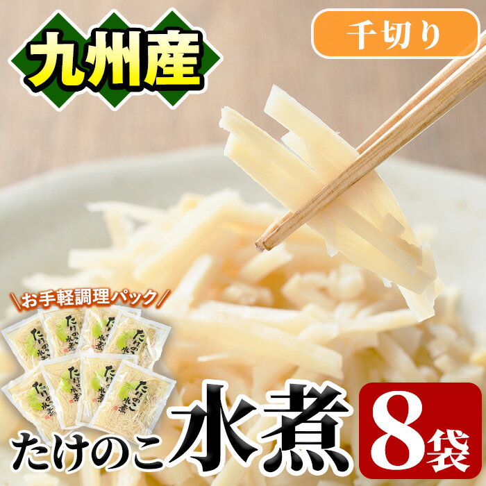 たけのこ水煮千切り(計640g・80g×8袋)国産 九州産 筍 野菜 使い切り 小分け 個包装a-12-195