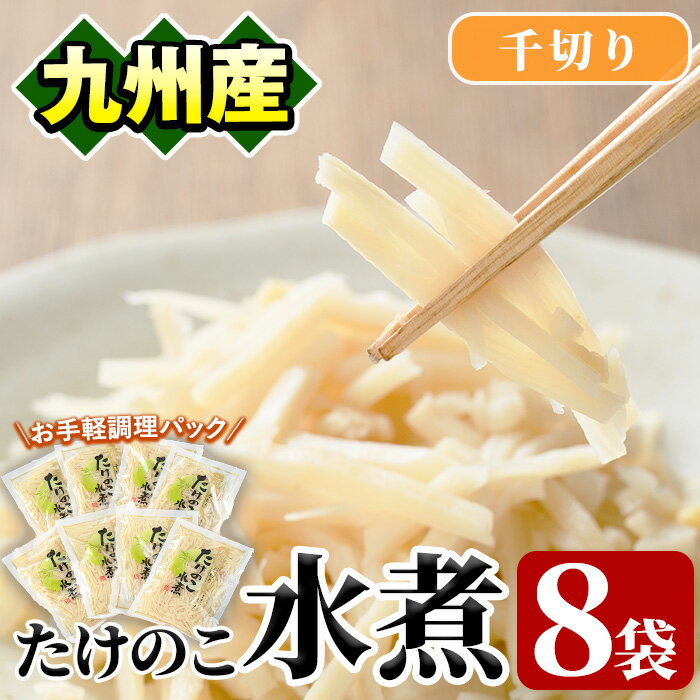 【ふるさと納税】たけのこ水煮千切り(計640g・80g×8袋)国産 九州産 筍 野菜 使い切り 小分け 個包装【上野食品】a-12-195-z