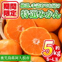 【ふるさと納税】<先行予約受付中!2025年10月上旬以降順次発送予定>数量限定!鹿児島県産 特選みかん(計約5kg) 国産 鹿児島県産 阿久根市産柑橘 果物 くだもの フルーツ 蜜柑 ミカン デザート 旬 数量限定 期間限定 手詰め 手詰【三笠農業生産】akn051-09