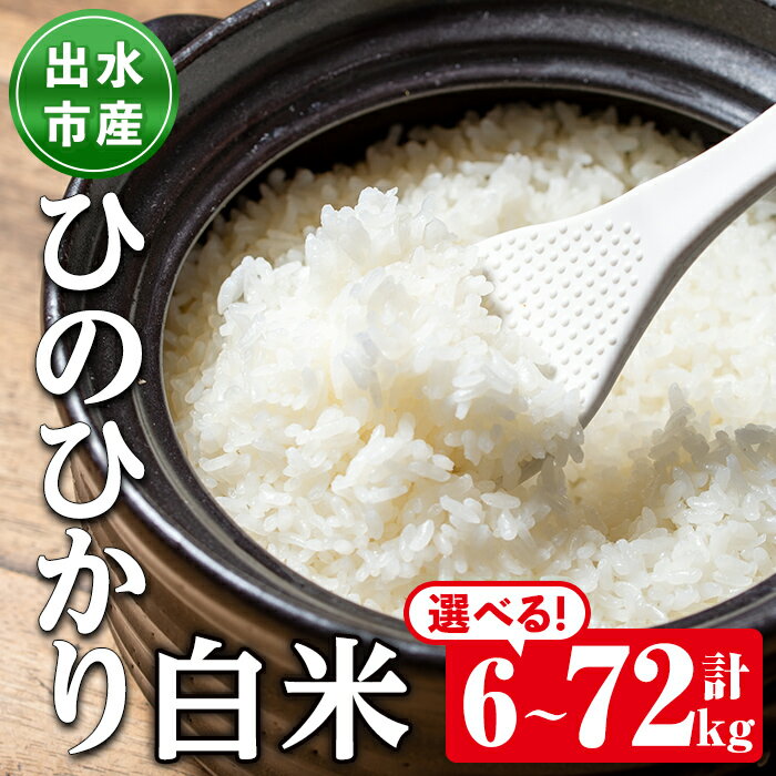 【ふるさと納税】＜選べる！お届け内容＞鹿児島県出水市産ひのひかり＜計6kg・計12kg・計36kg・計72kg＞ 定期便 令和5年産 米 6kg お米..