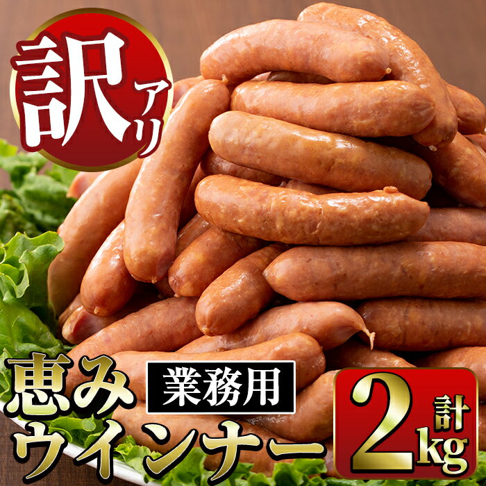 12位! 口コミ数「18件」評価「4.83」《業務用・訳あり》恵みウインナー(1kg×2P・計2kg ) ウインナー ウィンナーソーセージ 豚肉 国産 簡易包装 業務用 冷凍 おかず ･･･ 