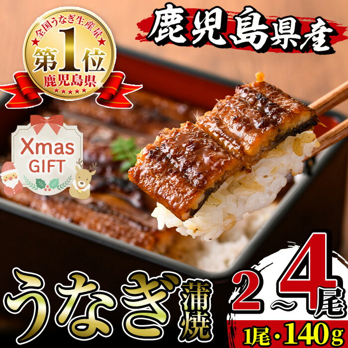 【ふるさと納税】【クリスマスギフト】 尾数が選べる！ 鹿児島県産うなぎ蒲焼 ( 2尾 / 3尾 / 4尾 ) 1尾約140g うなぎ 鰻 ウナギ 蒲焼き 国産 鹿児島県産 焼きたて 生産量日本一 真空パック おかず 晩御飯 贈答 ギフト プレゼント クリスマス 【薩摩川内鰻】