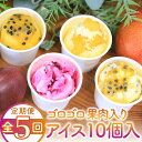 【ふるさと納税】<お届け回数が選べる>ゴロゴロ果肉入り4種のプレミアムアイス(120ml×10個入・マンゴー・パッション・ドラゴン・パッションシャーベット/1回...