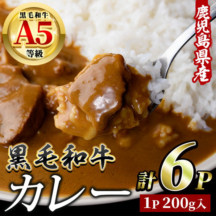 25位! 口コミ数「1件」評価「4」ごろごろお肉入り！鹿児島県産5等級黒毛和牛カレー(200g×6個) 鹿児島 国産 いぶすき 黒毛和牛 和牛 牛肉 牛 肉 カレー レトルト ･･･ 