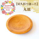 【ふるさと納税】<母の日ギフト>屋久杉で創った丸皿(直径18.5cm×高さ1.8cm) 小物入れ トレイ 木製 小物置き場 インテリア 雑貨 トレー おしゃれ ...