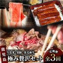 【ふるさと納税】いつからでも定期便! <全3回(連続)>鹿児島極み贅沢セット! 牛肉 すき焼き しゃぶしゃぶ スライス 冷凍 肉 黒毛和牛 和牛 国産 豚肉 黒...