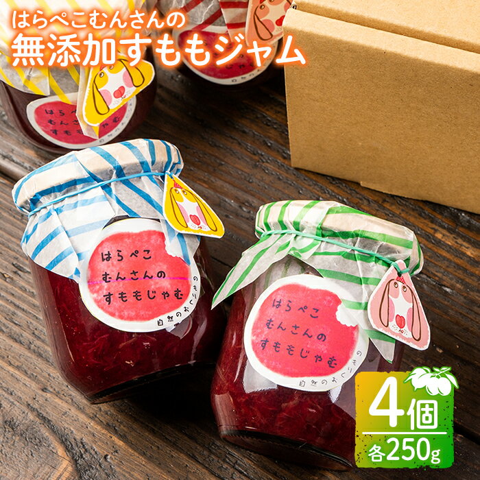 はらぺこむんさんのすももじゃむ(250g×4個入) 国産 ジャム じゃむ 手作り 無添加加 工食品 すもも スモモ 果物 フルーツ パン ヨーグルト[ZUNO屋!]