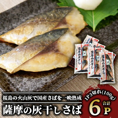 【ふるさと納税】国産!薩摩の灰干しさばセット(100g×6)国産鯖(マサバ) 魚 冷凍 焼き魚 切り身 灰干し 干物 さば サバ 【浜上水産】