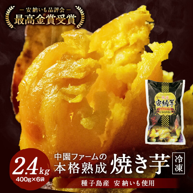 ＼数量限定/ 種子島産 安納いも 使用 熟成 冷凍 焼き芋 400g×6袋 安納芋 発祥の地 鹿児島県 西之表市 種子島 で育てた こだわりの さつまいも 冬は ホクホクの 焼き芋 夏は アイス として楽しめる 中園ファーム