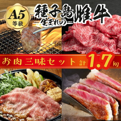 「自慢の逸品」種子島生まれ雌牛　お肉三味セット