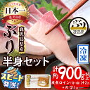 【ふるさと納税】<すぐ届く!>鹿児島産冷凍ぶり 半身セット(計900g以上・ロイン背側、腹側計2P、カマ1P)ぶり ブリ 鰤 魚 海鮮 刺身 さしみ しゃぶしゃぶ 焼魚 煮魚 ロイン 皮無し 半身 ぶりかま カマ 国産 鹿児島県産 垂水市 冷凍 養殖【アクアブルー】B2-4769