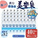 【ふるさと納税】【定期便対応】<すぐ届く!>飲む温泉水/美豊泉 (500ml×40本 / 定期便6回 計240本 or 定期便12回 計480本) ) 水 ミネラルウォーター 温泉水 シリカ水 軟水 超軟水 ペットボトル 500ml 定期便 国産 鹿児島産 垂水市 常温 常温保存【池田建設】(4)