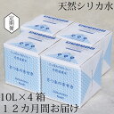 【ふるさと納税】天然アルカリ温泉水 薩摩の奇蹟 シリカ水 定期便 10L×4箱 12カ月お届け お試し 送料無料 鹿児島 天然温泉水 シリカ 国産 アルカリ温泉水 軟水 硬度0.6 超軟水 ミネラルウオーター　薩摩の奇跡 さつまのきせき