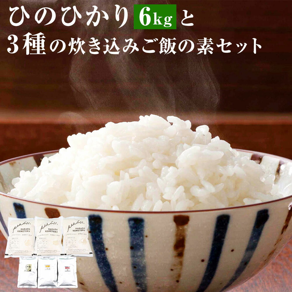 鹿児島県産ひのひかり 6kg (2kg×3袋) 3種の炊き込みご飯の素 AS-824 薩摩川内市産 ヒノヒカリ 黒豚 赤鶏 まぐろ セット 米 お米 ご飯 炊き込みご飯 惣菜 鹿児島県 薩摩川内市 送料無料