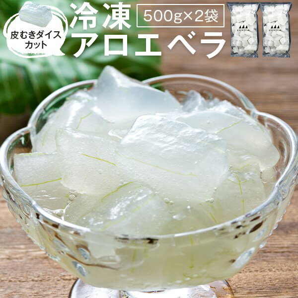 【ふるさと納税】冷凍アロエベラ 合計1kg (500g×2袋) AS-2142 アロエ ヒラミネファーム こしきしま 甑島 アロエ島 cafe 冷凍 アロエ 食用 健康 ダイエット 美容 鹿児島 ギフト プレゼント お中元 お歳暮 薩摩川内市 ふるさと 納税