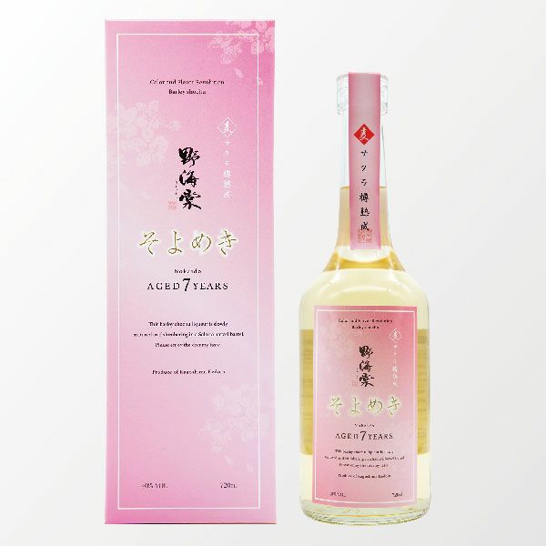 [蔵直・限定品]麦焼酎 野海棠 そよめき 720ml (サクラ樽熟成 麦 7年) 40度以上 祁答院蒸溜所 本格焼酎 長期熟成 プレミアム ギフト プレゼント 贈答 父の日 お中元 お歳暮 BS-504 焼酎 サクラ樽