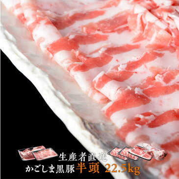 【ふるさと納税】 黒豚 豚肉 生産者直送 黒豚半頭 ロース 肩ロース バラ ウデ もも肉 ヒレ 22.5 kg みかく亭 八重ファーム しゃぶしゃぶ 肉 豚 鹿児島 ギフト プレゼント お中元 お歳暮 薩摩川内市 ふるさと 納税