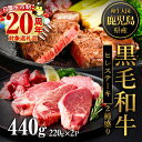 【ふるさと納税】鹿児島県産黒毛和牛ヒレステーキ2種盛り(計440g・220g×2P) 国産 九州産 牛肉 黒毛和牛 和牛 国産牛ヒレ ステーキ 冷凍 贈答 贈り...