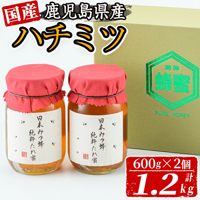 【ふるさと納税】鹿児島県産！国産日本ミツバチの蜂蜜(600g×2本・計1.2kg) 国産 九州産 ハチミツ 蜂蜜 贈答 ギフト はちみつ 福田農園【日置市観光協会】