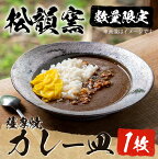 【ふるさと納税】カレー皿(1枚)皿 薩摩焼 焼物 工芸品 国産 手作り 生活雑貨【松韻窯】