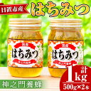 【ふるさと納税】日置市産 はちみつ(500g×2本・計1kg) 国産 九州産 鹿児島県産 はちみつ ハチミツ 蜂蜜 山蜜 調味料 セット ギフト 贈答 プレゼン...