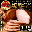【ふるさと納税】<定期便・全3回>鹿児島県産焼豚!(総計2.2kg・100g×6P/300g×2P/500g×2P)タレ付き! 焼豚 定期便 お中元 お歳暮 ギ...