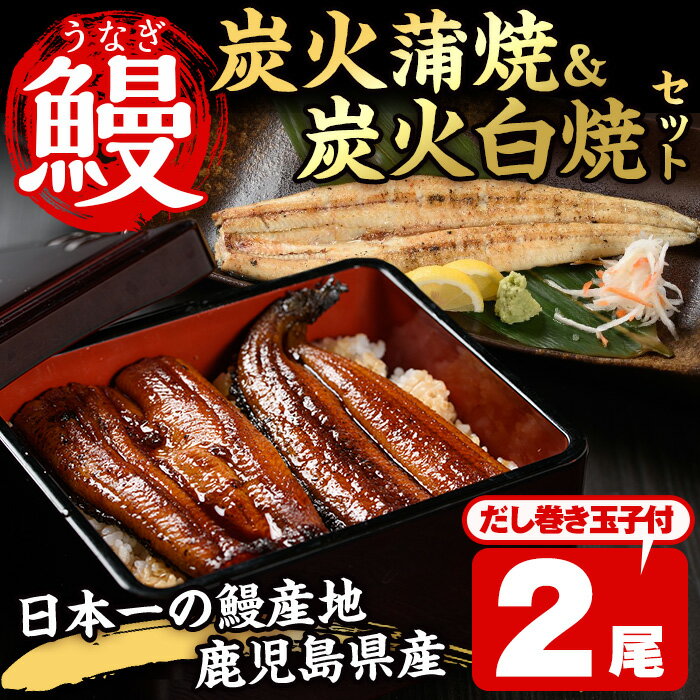 鹿児島県産鰻の味わいセット!うなぎの炭火蒲焼(1尾・タレ付)&うなぎ炭火白焼き(1尾・生わさび付)自慢の出汁巻き卵付き! 国産 九州産 鰻 ウナギ うな重 うな丼 蒲焼 白焼き 卵焼き 出汁巻き 出汁巻きたまご 炭火焼 おかず お土産 セット冷凍[家むら]