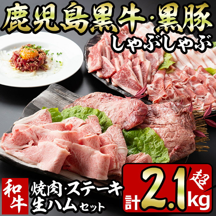 【ふるさと納税】鹿児島黒牛・黒豚のしゃぶしゃぶと和牛焼肉・ス