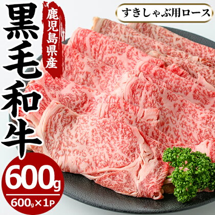 鹿児島県産黒毛和牛すきしゃぶ用ロース肉(600g)国産 九州産 牛肉 黒毛和牛 和牛 ロース スライス 数量限定 すき焼き しゃぶしゃぶ 冷凍【さつま屋産業】