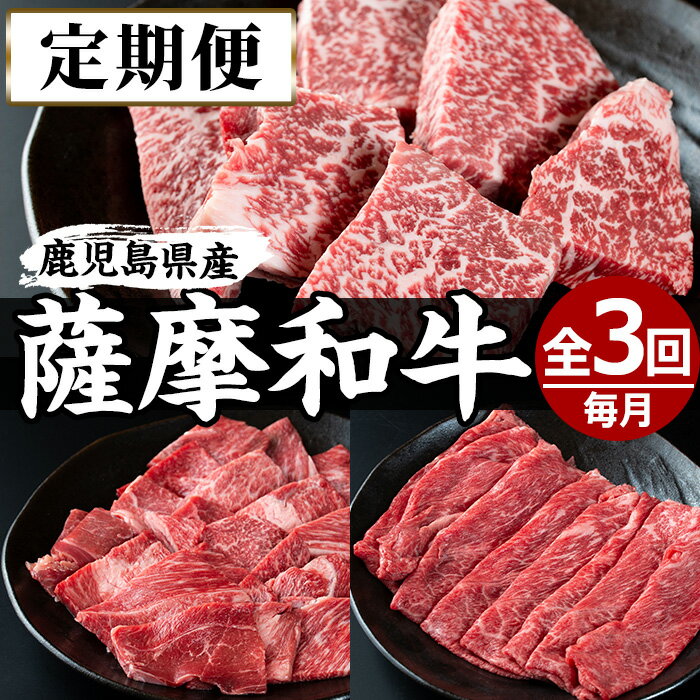 【ふるさと納税】＜定期便・全3回(連続)＞薩摩和牛の赤身牛肉