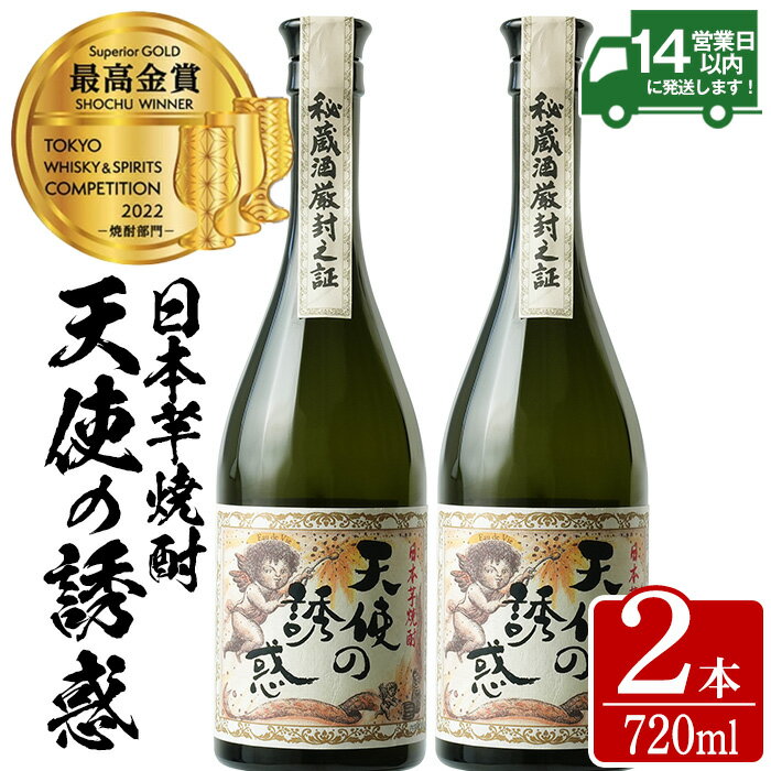 【ふるさと納税】＜数量限定＞天使の誘惑2本セット(720ml×2本)焼酎 酒 アルコール 秘蔵酒 白麹 贈答品 ギフト【西酒造】