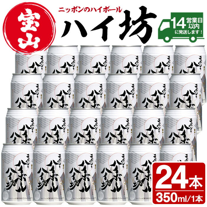 天使の誘惑 焼酎 【ふるさと納税】ニッポンのハイボール・ハイ坊(350ml×24本)ハイボール 焼酎 酒 アルコール 家飲み 宅飲み 芋焼酎 麦焼酎 天使の誘惑 一粒の麦 ブレンド 常温【西酒造】