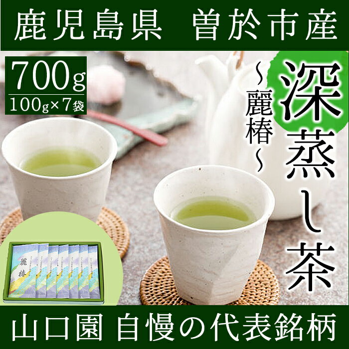 鹿児島県曽於市産のしっかりとした旨味とコクが自慢の深蒸し茶！小さいお茶屋の深蒸し茶〜麗椿〜(茶葉100g×7本・合計700g) 飲料 お茶 茶 緑茶 国産 煎茶 茶葉 日本茶 深蒸し茶【お茶の山口園】