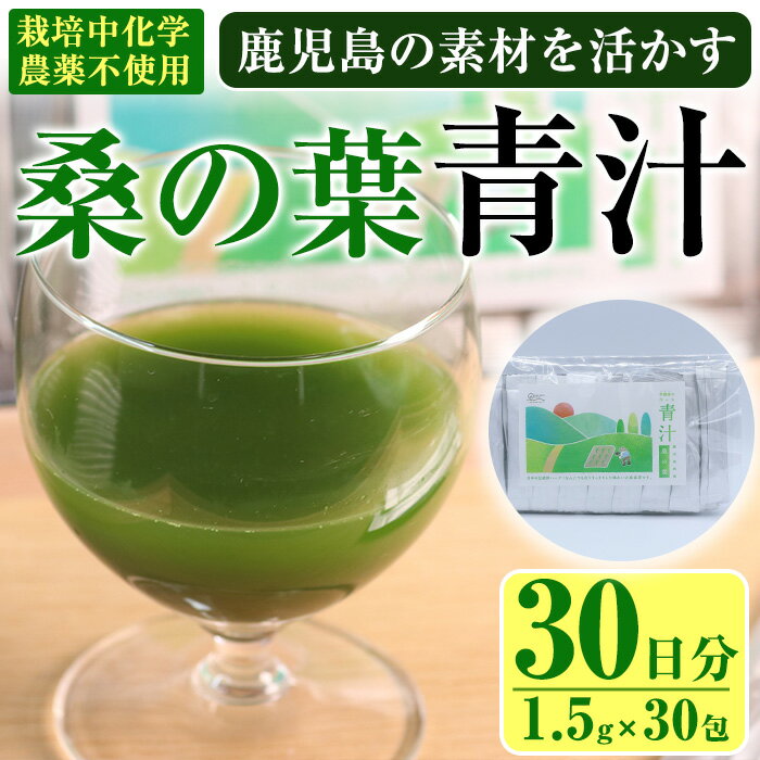 鹿児島県産 桑の葉 茶農家が作った素材を活かす美味しい青汁 (1.5g×30包・計30日分) 国産 鹿児島県産 桑 くわ 栽培期間中農薬不使用 HACCP 青汁 スムージー しぜんのおかショップ [アグリおおすみ]