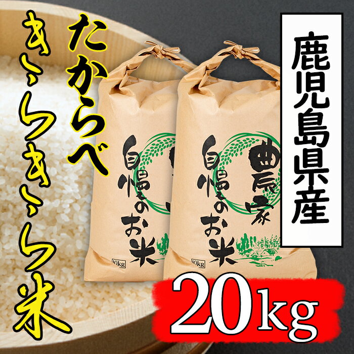 たからべきらきら米(20kg) 国産 鹿児島県産 米 お米 白米 ごはん 白飯【道の駅たからべきらら館】