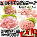 【ふるさと納税】鹿児島県曽於市産曽於ポーク6種類詰め合わせ(合計2.1kg) 国産 鹿児島県産 小分け 冷凍 豚肉 トンテキ みそ漬け 切り落とし 豚ミンチ 肩ロース 生姜焼き 豚バラ 焼肉 味噌漬け 詰め合わせ【Rana】 1