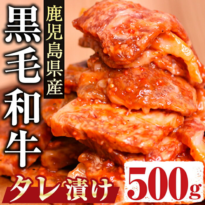 【ふるさと納税】鹿児島県産黒毛和牛500g(特製タレ漬け) 国産 鹿児島県産 黒毛和牛 和牛 牛肉 タレ漬け 味付き お弁…