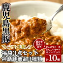 【ふるさと納税】鹿児島黒豚「霧島熟成神話豚」レトルトカレー福袋3点セット！カレー レトルトカレー キ...