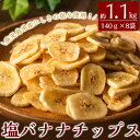 8位! 口コミ数「2件」評価「5」錦江湾の自然塩をまぶした塩バナナチップス(合計約1.1kg・140g×8袋) バナナチップ バナナ ばなな チップス チップ 果物 ドライフ･･･ 
