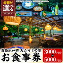 【ふるさと納税】<選べる金額>霧島水神卿みたらしの滝 お食事券(3,000円・5,000円) 食事券 券 利用券 チケット 観光 旅行【はやと離宮】