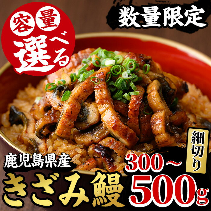 【ふるさと納税】【期間限定】＜容量を選べる！＞国産きざみ鰻(鹿児島県産うなぎ)(100g×3P・計300g/100g×5P・計500g) 国産 国産魚 九州産 鹿児島県産 魚 魚介 魚介類 鰻 うなぎ きざみ鰻 刻み鰻 きざみうなぎ ひつまぶし うな丼 鰻丼 蒲焼き 惣菜 冷凍【南竹鰻加工】のサムネイル