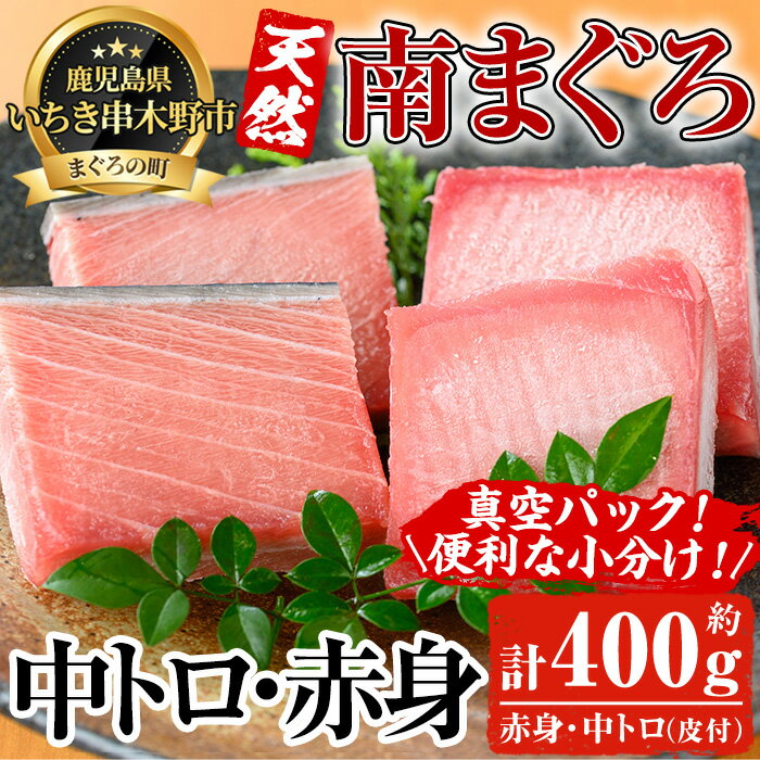最高級の天然南まぐろ 中トロ・赤身セット(合計約400g) マグロ 鮪 まぐろ 魚介 海鮮 海鮮丼 南マグロ [海鮮まぐろ家]