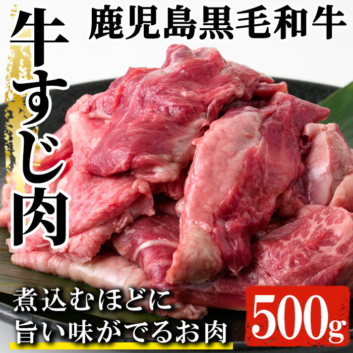 【ふるさと納税】黒毛和牛 牛すじ肉(500g)！鹿児島県産 牛 牛肉 すじ肉 スジ肉 肉 国産 九州 ビーフシチュー 煮込み カレー 牛スジ煮込み おでん 和牛 冷凍【バクロ】