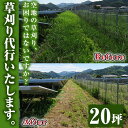 製品仕様 商品名 草刈り代行サービス 名称 サービス 代行地域 鹿児島県いちき串木野市 内容 空地の草刈り代行（20坪単位） 乗用草刈機にて雑草を刈り、雑草は粉砕されますので持ち出しいたしません。 代行方法 【必須】 ・ご寄附のお申込み前に必ずメールまたは電話で場所等の確認をお願いします。 ※いちき串木野市シティセールス課ふるさと納税係【TEL：0996−33−5621】 【必ず以下説明をご覧ください】 ・市税務課所有の土地台帳上の面積により計算させていただきます。 ・1坪＝3.3平方メートルとして計算し、坪数の一桁は四捨五入致します。 ・空地の区画が明確になっている場合に限ります。（※建物敷地は対象外となります。） ・竹木の伐採は含まれません。 ・急こう配の空地の場合、実施できない場合がございます。予めご了承ください。 ・実施事業者と事前に打ち合わせをしていただきます。（事業者より連絡がきます） 事業者 株式会社ひなた （鹿児島県いちき串木野市） 商品説明 空地の草刈りにお困りではないですか？草刈り作業を代行いたします。乗用草刈機にて雑草を刈り、雑草は粉砕されますので持ち出し不要です。代行作業終了後、作業前と作業後の写真をお送りいたします。 対象地域：いちき串木野市内に限ります ・ふるさと納税よくある質問はこちら・寄附申込みのキャンセル、返礼品の変更・返品はできません。あらかじめご了承ください。寄附金の使い道について 「ふるさと納税」寄附金は、下記の事業を推進する資金として活用してまいります。 寄附を希望される皆さまの想いでお選びください。 (1) 産業の振興・地域活性化 (2) 健康・福祉の充実 (3) 教育・文化・スポーツの振興 (4) 環境・景観の保全 特にご希望がなければ、市政全般に活用いたします。 受領証明書及びワンストップ特例申請書について 入金確認後、注文内容確認画面の【注文者情報】に記載の住所にお送りいたします。 発送の時期は、寄附確認後30日以内を目途に、お礼の特産品とは別にお送りいたします。 ワンストップ特例制度は、より簡単に税金控除の申請が行える、大変便利な制度です。 適用条件やご利用方法のご案内はこちら からご確認ください。