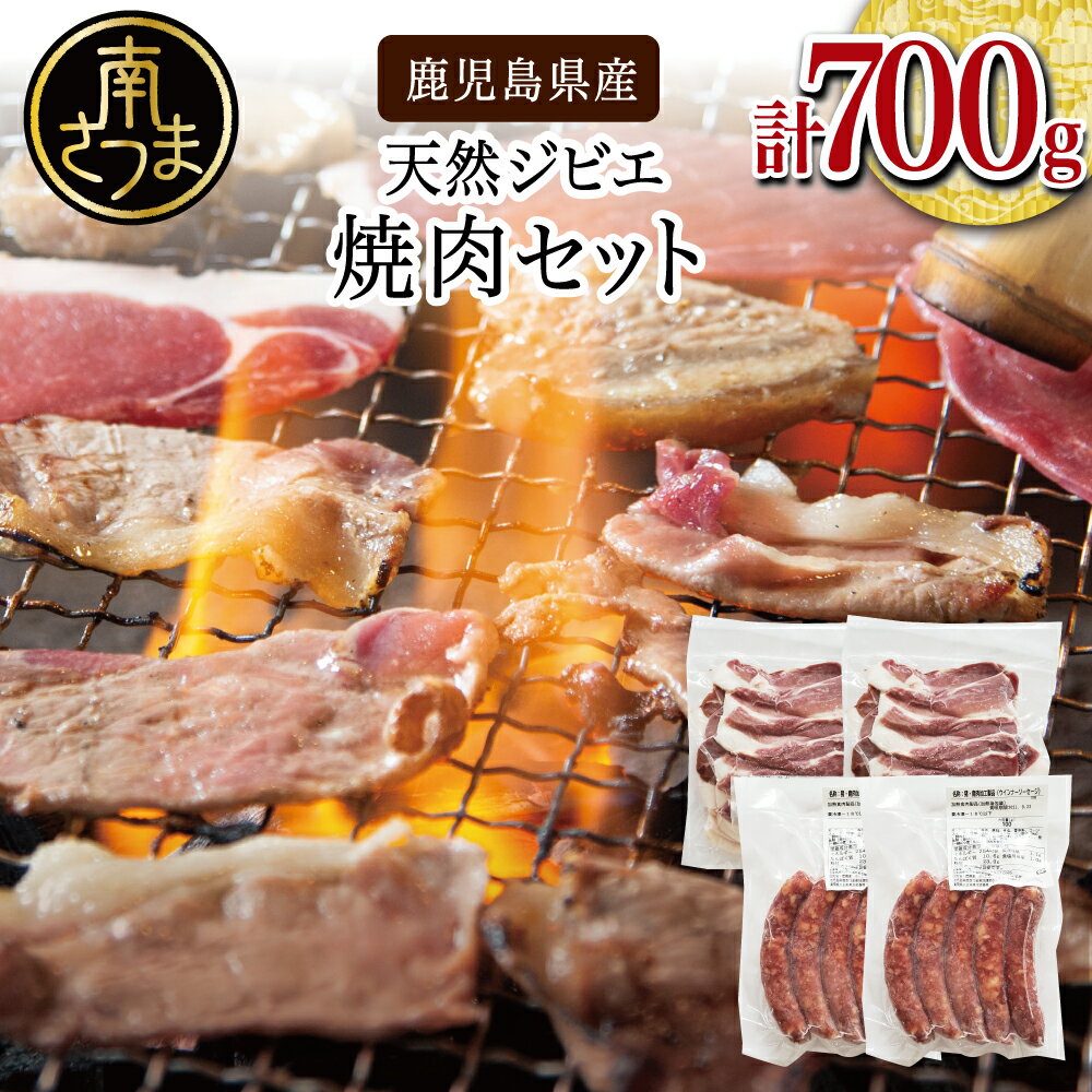 【ふるさと納税】【南さつまジビエ】鹿児島県産 猪肉焼肉用 500g ＆ ソーセージ 200g 焼肉 バーベキュー BBQ 猪 国産 冷凍 グルメ 鹿児島産 ジビエ肉 イノシシ 猪 南さつま ジビエ 送料無料