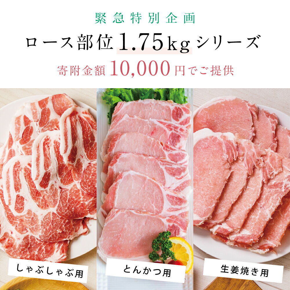 【ふるさと納税】【訳あり】畜産王国 鹿児島の 豚 ロース とんかつ用 1.75kg（通常1.5kgにプラス1パック） 肉 お肉 焼肉 炒め物 とんかつ ステーキ ソテー 照焼き 豚肉 かごしま 鹿児島県産 スライス グルメ 冷凍 国産 カミチク 南さつま市 送料無料