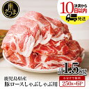 鹿児島県産 豚ロース しゃぶしゃぶ用 1.5kg - 国産 豚肉 小分けパック しゃぶしゃぶ用 お肉 カミチク 送料無料 250g×6p しゃぶしゃぶ 薄切り 豚 ロース 【2019年度ふるさと納税寄附額鹿児島県1位！南さつま市】