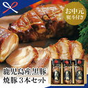 【ふるさと納税】【お中元ギフト】【鹿児島県産】黒豚の炭焼き焼豚3本セット 焼豚 焼き豚 チャーシュー 黒豚 煮豚 チャーハン 丼 ごはん グルメ コワダヤ 南さ...